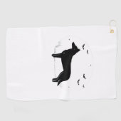 Serviette De Golf Chien de Beauceron - Halloween Moon Silhouette Cla (Horizontal)