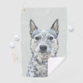 Serviette De Golf Chien de bétail australien - Cute Original Dog Art (En situation)
