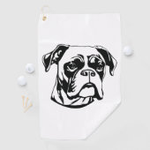 Serviette De Golf Chien de boîte (En situation)