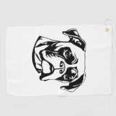 Serviette De Golf Chien de boîte (Horizontal)