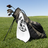 Serviette De Golf Chien de boîte (Vert)