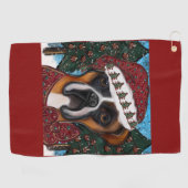 Serviette De Golf Chien de boîte (Horizontal)