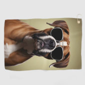 Serviette De Golf Chien de boîte cool (Horizontal)
