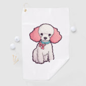 Serviette De Golf Chien de caniche super mignon (En situation)