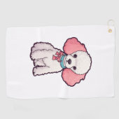Serviette De Golf Chien de caniche super mignon (Horizontal)
