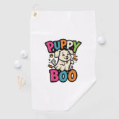 Serviette De Golf Chien de Halloween chiot Boo (En situation)