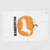 Serviette De Golf Chien de Halloween teckel (Horizontal)