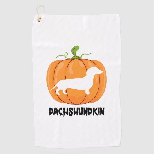 Serviette De Golf Chien de Halloween teckel (Devant)