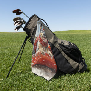Serviette De Golf Chien de Heeler Bleu dans la corniche laissez-le n