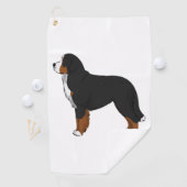 Serviette De Golf Chien de montagne bernois (En situation)