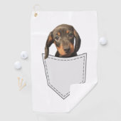 Serviette De Golf Chien de poche Dachshund (En situation)