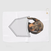Serviette De Golf Chien de poche Dachshund (Horizontal)