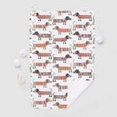 Serviette De Golf Chien de saucisse Dachshund (En situation)