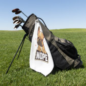 Serviette De Golf Chien de taureau français Nope (Vert)