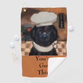 Serviette De Golf Chien de Terre-Neuve (En situation)