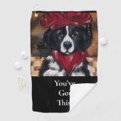 Serviette De Golf Chien de Terre-Neuve (En situation)