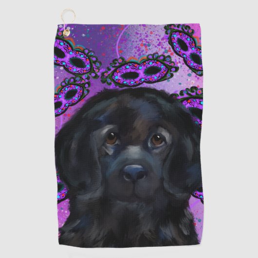 Serviette De Golf Chien de Terre-Neuve (Devant)