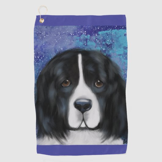 Serviette De Golf Chien de Terre-Neuve (Devant)