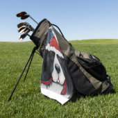 Serviette De Golf Chien de Terre-Neuve (Vert)