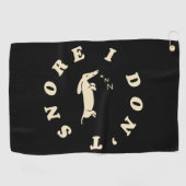 Serviette De Golf Chien endormi drôle (Horizontal)