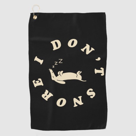 Serviette De Golf Chien endormi drôle (Devant)