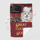 Serviette De Golf Chien Esquimau Américain (En situation)