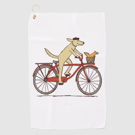 Serviette De Golf Chien et écureuil sont amis Whimsical Animal Art (Devant)