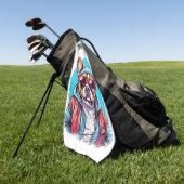 Serviette De Golf Chien français français (Vert)