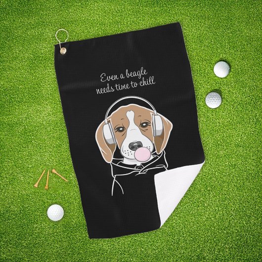 Serviette De Golf Chien frigorifique avec Bubblegum Funny Beagle