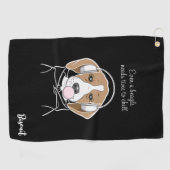 Serviette De Golf Chien frigorifique avec Bubblegum Funny Beagle (Horizontal)