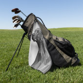 Serviette De Golf Chien géométrique gris  (Vert)