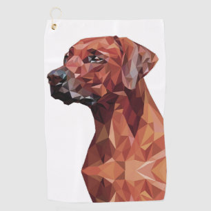 Serviette De Golf Chien géométrique marron