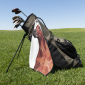 Serviette De Golf Chien géométrique marron (Vert)