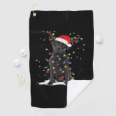 Serviette De Golf Chien Labrador noir Noël Arbre de Noël Lumière Cla (En situation)