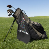 Serviette De Golf Chien Labrador noir Noël Arbre de Noël Lumière Cla (Vert)