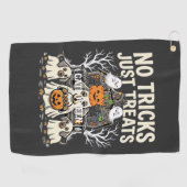 Serviette De Golf Chien Mignon Halloween Pas de Farces Rien que des (Horizontal)