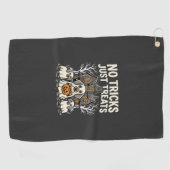 Serviette De Golf Chien Mignon Halloween Pas de Farces Rien que des (Horizontal)