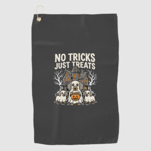 Serviette De Golf Chien Mignon Halloween Pas de Farces Rien que des