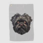 Serviette De Golf Chien noir Affenpinscher (Devant)