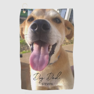 Serviette De Golf Chien Photo Chien Papa Personnalisé