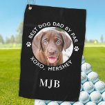 Serviette De Golf Chien photo pour animaux de compagnie personnalisé<br><div class="desc">Meilleur papa Par Par ... Deux de vos choses préférées, le golf et votre chien ! Maintenant, vous pouvez emmener votre meilleur ami avec vous pendant que vous jouez 18 trous. Customisez ces serviettes de golf pour chiens avec votre photo préférée et le nom de votre chien. Grand cadeau à...</div>