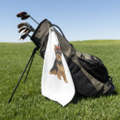 Serviette De Golf Chien préféré - arc rouge de Yorkshire Terrier (Vert)