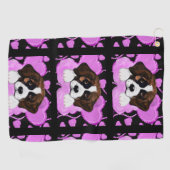 SERVIETTE DE GOLF CHIEN SAINT BERNARD  (Horizontal)
