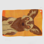 Serviette De Golf Chien sauvage africain (Horizontal)