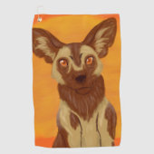 Serviette De Golf Chien sauvage africain (Devant)