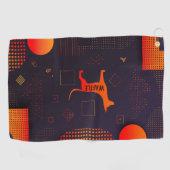Serviette De Golf Chien sur mesure haute technologie (Horizontal)