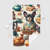 Serviette De Golf Chien-taureau vintage (En situation)