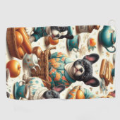Serviette De Golf Chien-taureau vintage (Horizontal)