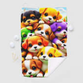 Serviette De Golf Chiens (En situation)