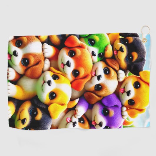 Serviette De Golf Chiens (Horizontal)